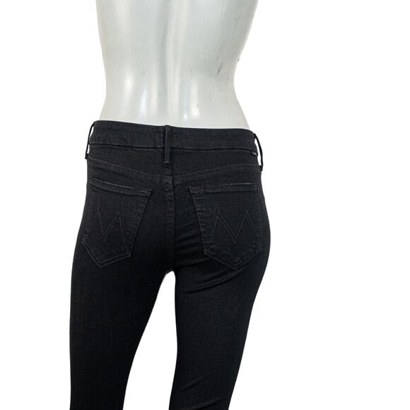 MOTHER Denim Women's The Looker Jeans in Black Not Guilty Size 24 - Picture 12 of 13